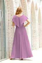 Numbersea  Mother of The Bride Dresses Plus Size V-Neck Floor Length Formal Prom Dress for Wedding Guest 28020