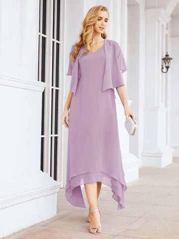 Numbersea Two-Piece A-line Mother of The Bride Dress Formal Party Gown Dress 28073