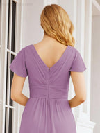 Vestidos de cerimónia de baile Numbersea para mãe da noiva, mangas curtas, vestido de madrinha 28047 