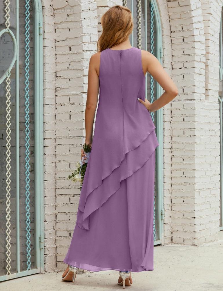 Chiffon Long Plus Size Mother of Bride Dresses Formal Bridesmaid Prom Gown 28019