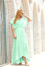 Numbersea  Mother of The Bride Dresses Plus Size V-Neck Floor Length Formal Prom Dress for Wedding Guest 28020