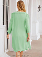 Vestidos para mãe da noiva Numbersea Vestido de baile Vestido casual plissado 28065 