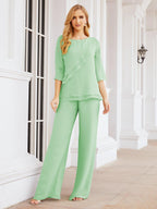 Vestido elegante de 2 peças para mãe da noiva Numbersea, tamanho grande, com folhos, camadas, roupão prateado 28064 