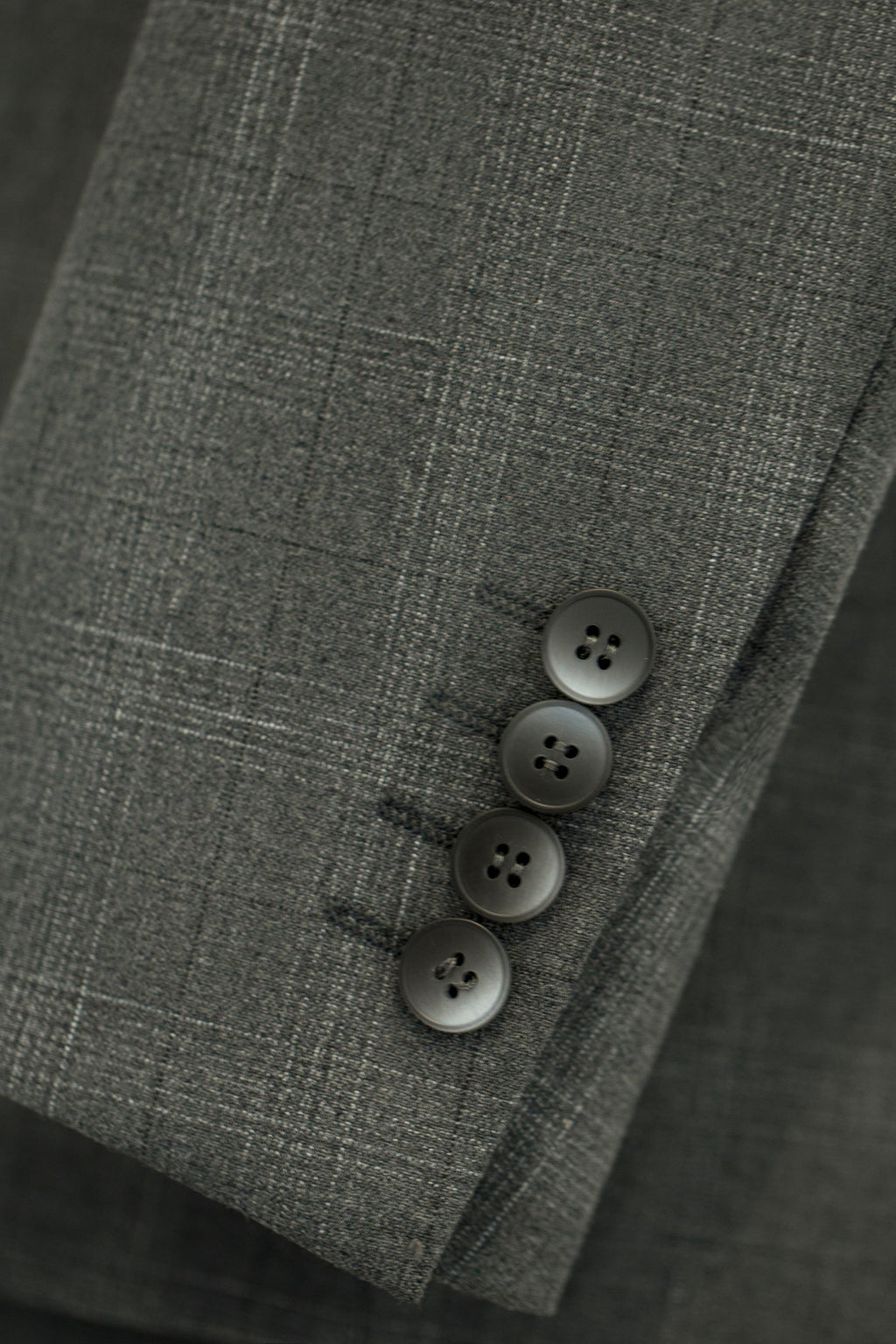 Three-Piece Solid Grey Wool Suit | Tailored Formal Groom & Business Suit