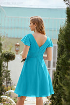 Knie langes Homecoming-Kleid Formell Cocktail Abschlussballkleid 28013