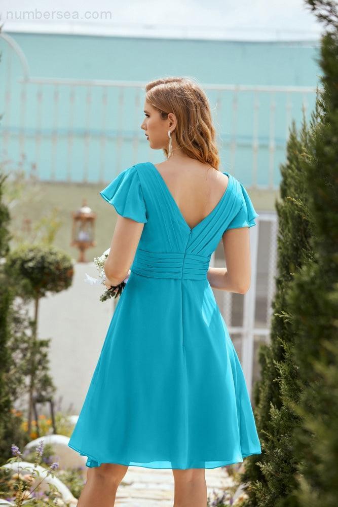 Knie langes Homecoming-Kleid Formell Cocktail Abschlussballkleid 28013