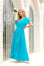 Numbersea  Mother of The Bride Dresses Plus Size V-Neck Floor Length Formal Prom Dress for Wedding Guest 28020