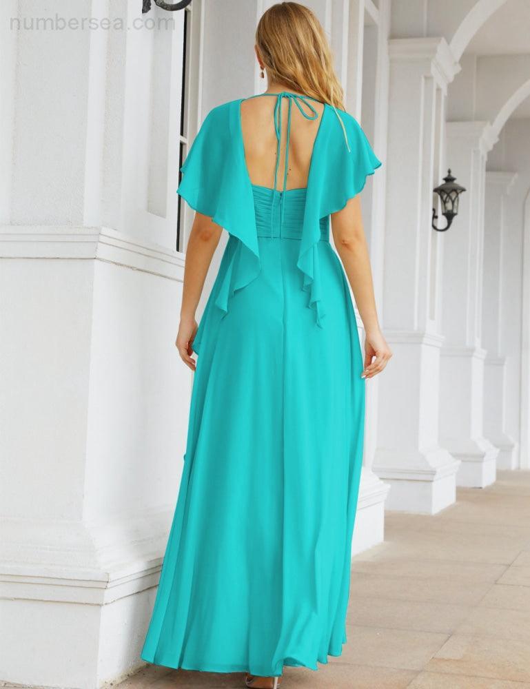 Numbersea Bridesmaid Dresses Backless Formal Prom Gowns for Evening Party Mother of The Bride Dress 28040