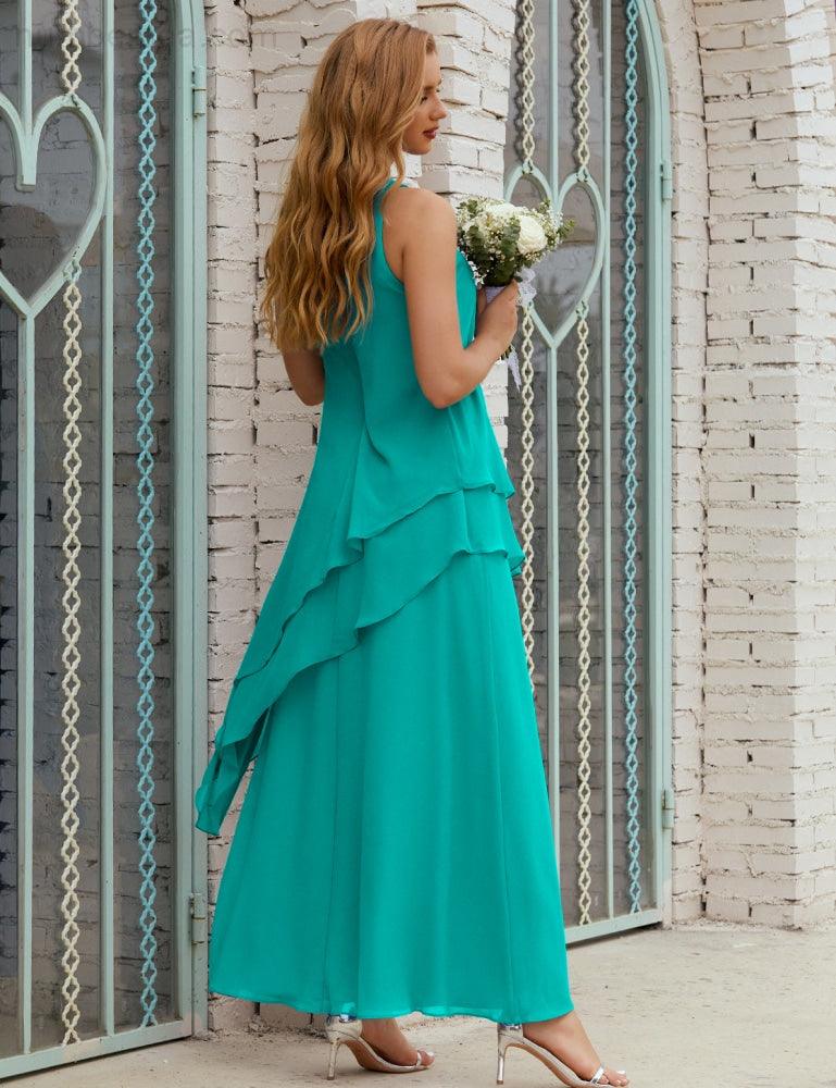 Chiffon Long Plus Size Mother of Bride Dresses Formal Bridesmaid Prom Gown 28019