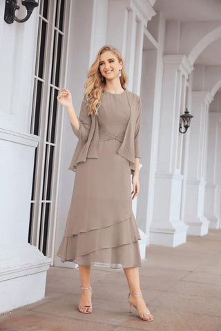 Numbersea Two-Piece A-line Mother of The Bride Dress Formal Party Gown Dress 28072