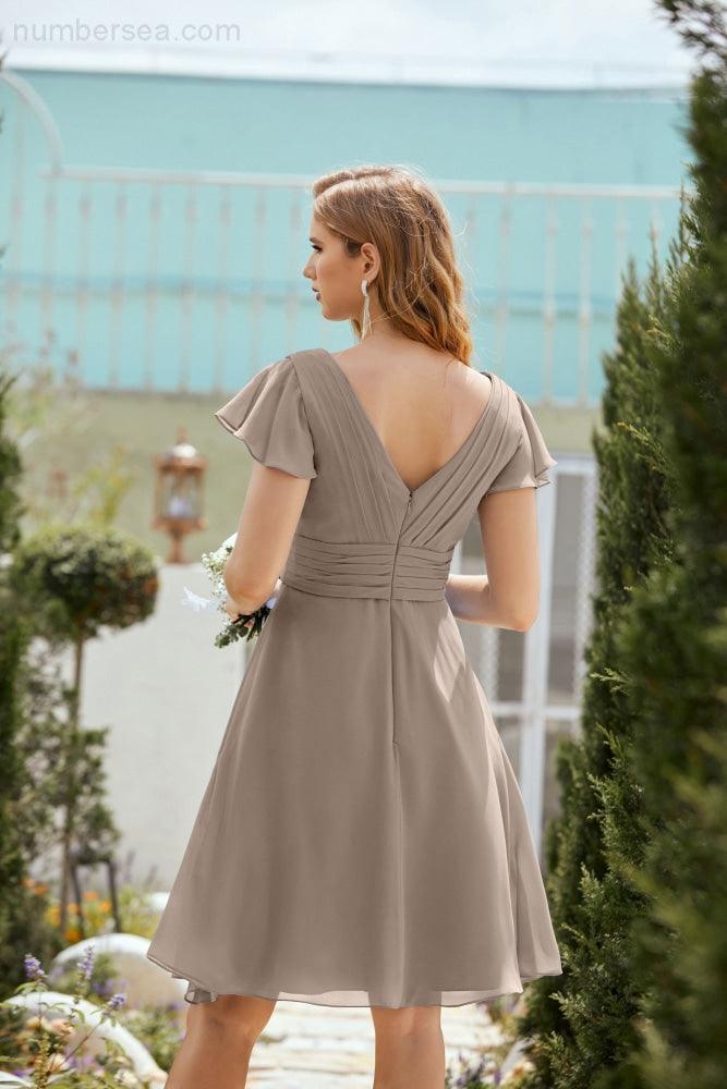 Knie langes Homecoming-Kleid Formell Cocktail Abschlussballkleid 28013