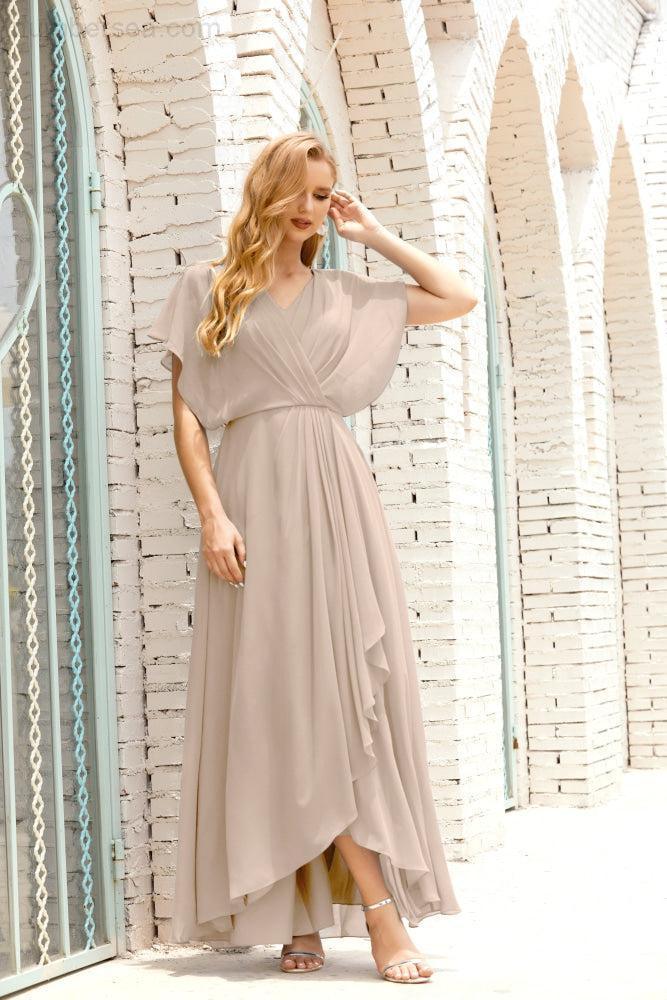 Numbersea  Mother of The Bride Dresses Plus Size V-Neck Floor Length Formal Prom Dress for Wedding Guest 28020