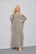 Mother of Bride Dresses with Open Front Lightweight Cardigan Formal Prom Gown  28081