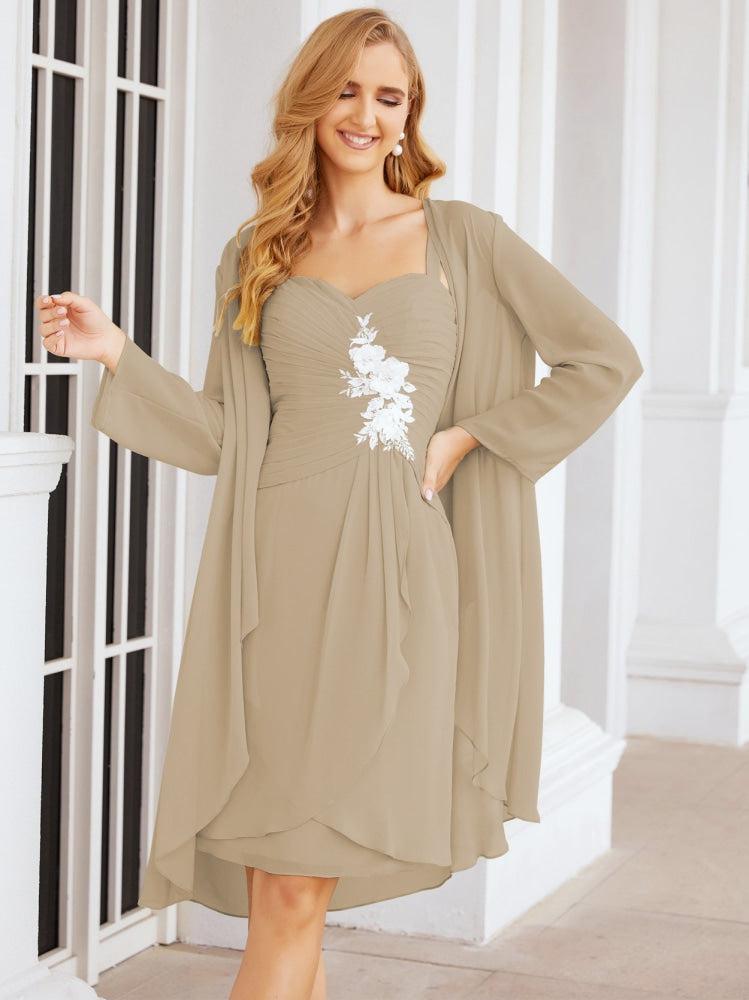 Vestidos de noiva para mãe da noiva Numbersea com aplicações de renda para convidados de casamento 28066 