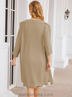 Vestidos para mãe da noiva Numbersea Vestido de baile Vestido casual plissado 28065 