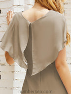 Vestidos de Baile de Regreso a Casa Sin Mangas Largo a la Rodilla Modelo 28021