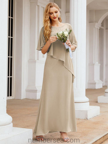 Numbersea Formal Party Gown Dress Long Mother of The Bride Dresses with Ruffle Cape 28026
