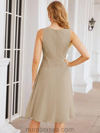 Vestidos para mãe da noiva Numbersea Vestido de baile Vestido casual plissado 28065 