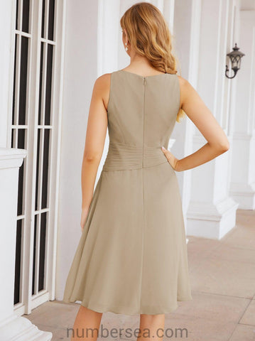 Numbersea Mother of The Bride Dresses Prom Dress Casual Pleated Dress  28065