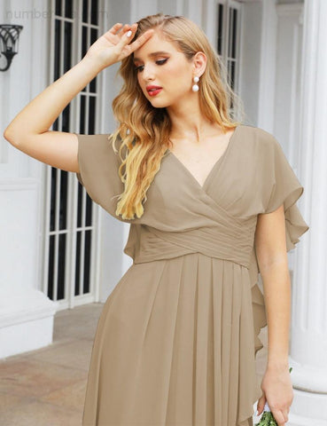 Numbersea Bridesmaid Dresses Backless Formal Prom Gowns for Evening Party Mother of The Bride Dress 28040