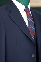 Abito da Sposa in Lana Blu Marina a 3 Pezzi | Completo Su Misura per lo Sposo e i Testimoni