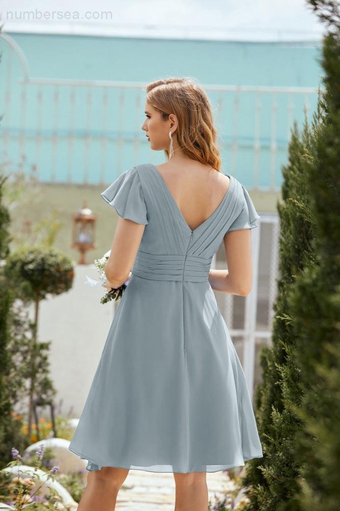 Knie langes Homecoming-Kleid Formell Cocktail Abschlussballkleid 28013