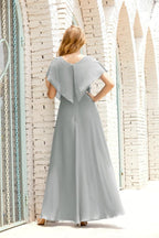 Numbersea  Mother of The Bride Dresses Plus Size V-Neck Floor Length Formal Prom Dress for Wedding Guest 28020