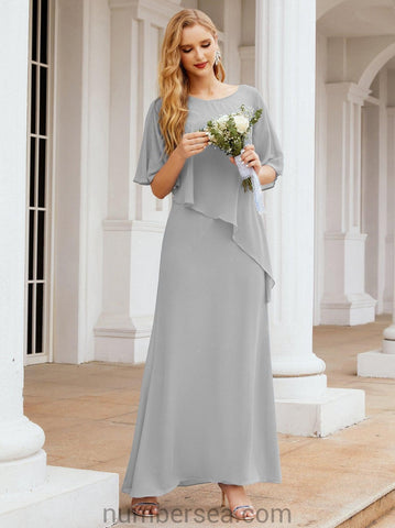 Numbersea Formal Party Gown Dress Long Mother of The Bride Dresses with Ruffle Cape 28026