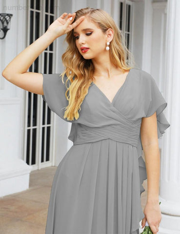 Numbersea Bridesmaid Dresses Backless Formal Prom Gowns for Evening Party Mother of The Bride Dress 28040