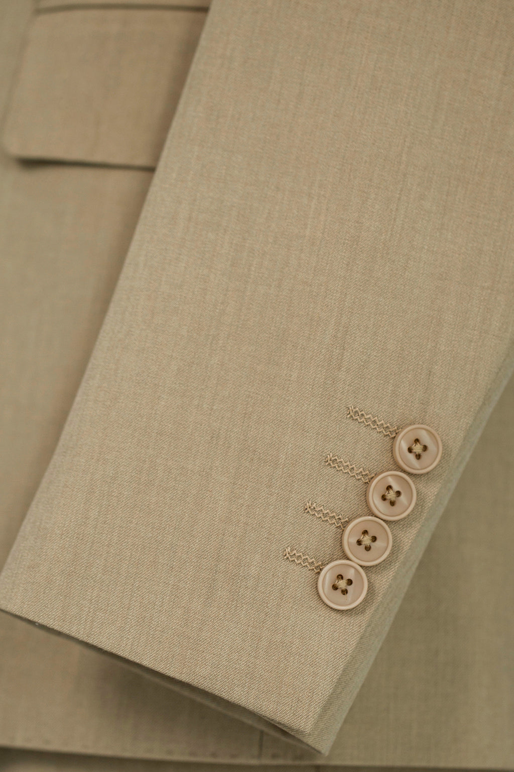 Beige Linen Blend 3-Piece Wedding Suit | Tailored Groom & Groomsmen Attire
