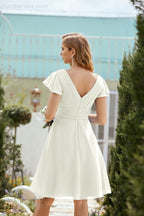 Knie langes Homecoming-Kleid Formell Cocktail Abschlussballkleid 28013