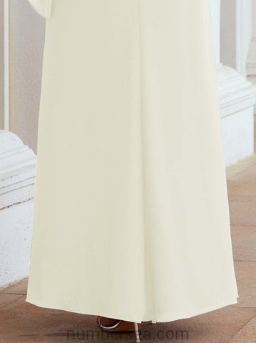 Numbersea Formal Party Gown Dress Long Mother of The Bride Dresses with Ruffle Cape 28026