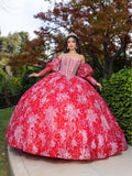 Trägerloses Ballkleid mit Puffärmeln von LizLuo Quince 26084