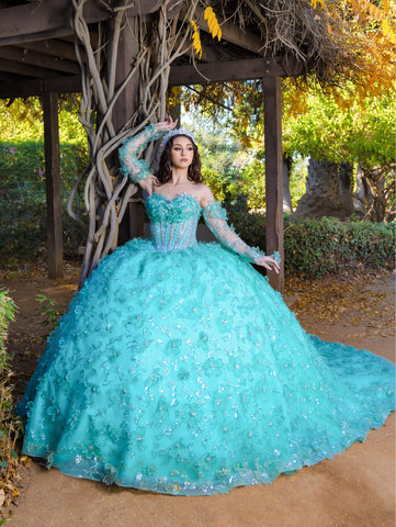 Vestido de baile sem alças e manga comprida da marca LizLuo Quince 26085