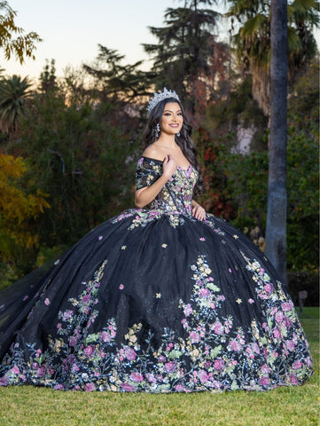 Vestido de baile com aplicações e manga curta de LizLuo Quince 26088