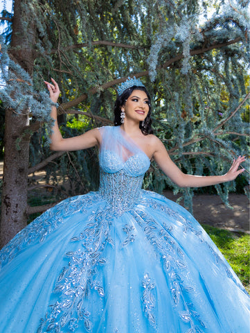 Vestido de baile convertível com saia curta de LizLuo Quince 26089