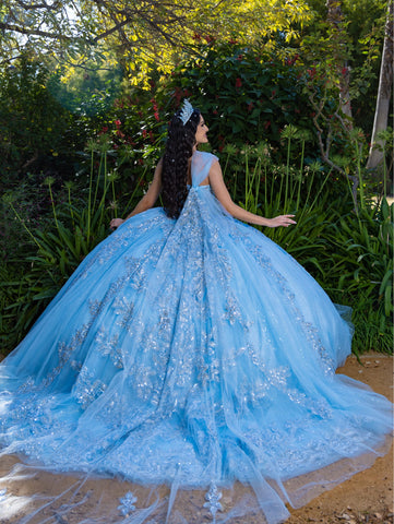 Vestido de baile convertível com saia curta de LizLuo Quince 26089