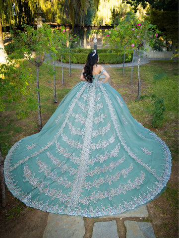Ballkleid mit Applikation und Herzausschnitt von LizLuo Quince 26090