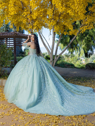 Trägerloses Korsett-Ballkleid von LizLuo Quince 26096