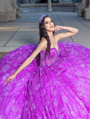 Ärmelloses Ballkleid mit Applikation von LizLuo Quince 26098