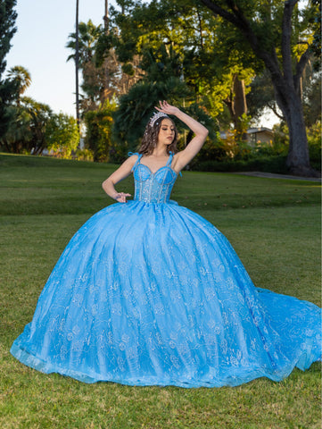 Ärmelloses Ballkleid mit Applikation von LizLuo Quince 26098