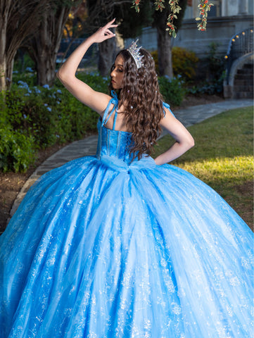 Ärmelloses Ballkleid mit Applikation von LizLuo Quince 26098