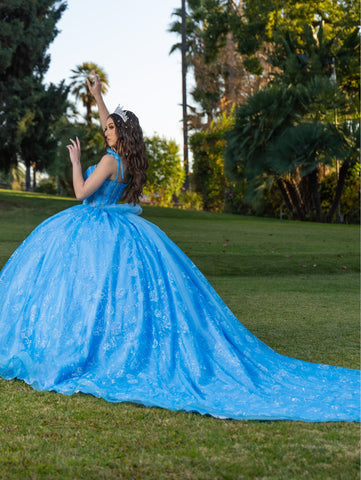 Ärmelloses Ballkleid mit Applikation von LizLuo Quince 26098