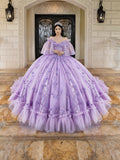 Trägerloses Capelet-Ballkleid von LizLuo Quince 26101