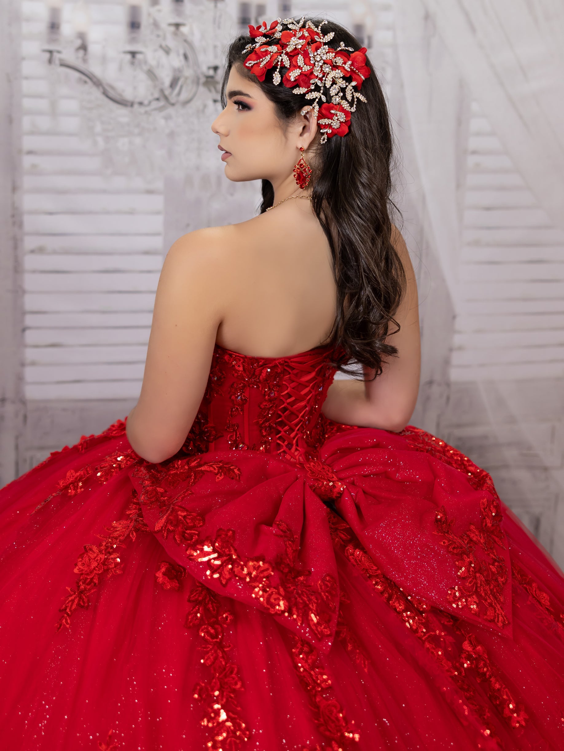 Strapless Capelet Ball Gown by LizLuo Quince 26101