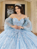Strapless Capelet Ball Gown by LizLuo Quince 26101