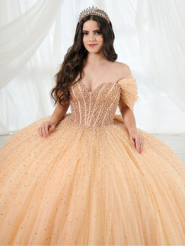 Trägerloses Ballkleid mit Puffärmeln von LizLuo Quince 26102