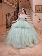 Off Shoulder High Low Ball Gown by LizLuo Quince 26103