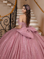 Glitter Off Shoulder Ball Gown by LizLuo Quince 26104
