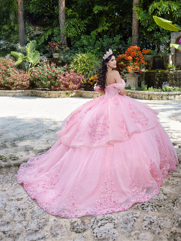 Schulterfreies Ballkleid mit Applikation von LizLuo Quince 26107